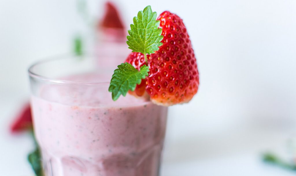 Shake aus Lupinen Mehl Protein Eiweiß